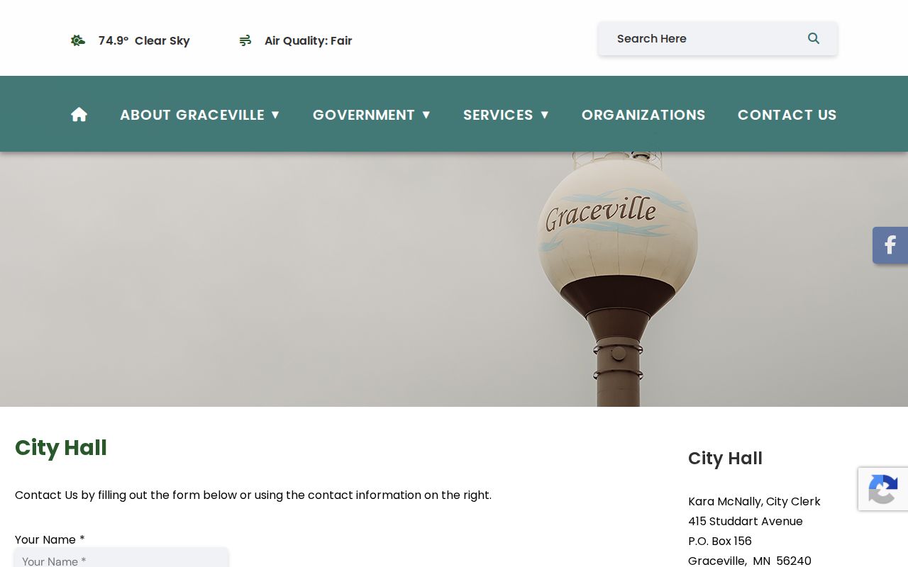 Graceville court records city hall contact information