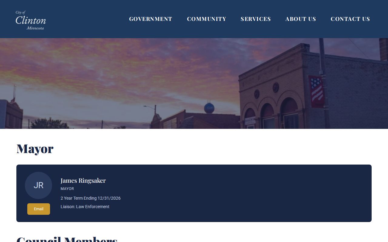Clinton court records and city council meeting information